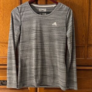 EUC Adidas Ultimate Tee Long Sleeve Crewneck Climalite Moisture Wicking